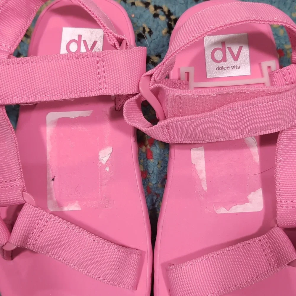 DV by Dolce Vita Kids Pink Sport Sandals Size 1 Adjustable Summer Shoes